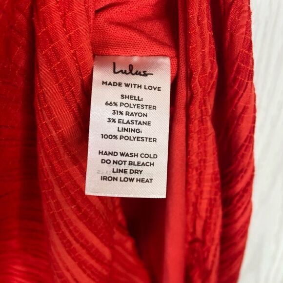 Lulus Womens Maxi Skirt Red Size Small Midsummer Memories Boho Textured Festival - Picture 6 of 9